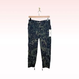 Nwt ANTHROPOLOGIE MARRAKECH green tribal print jogger pants (Sz S)